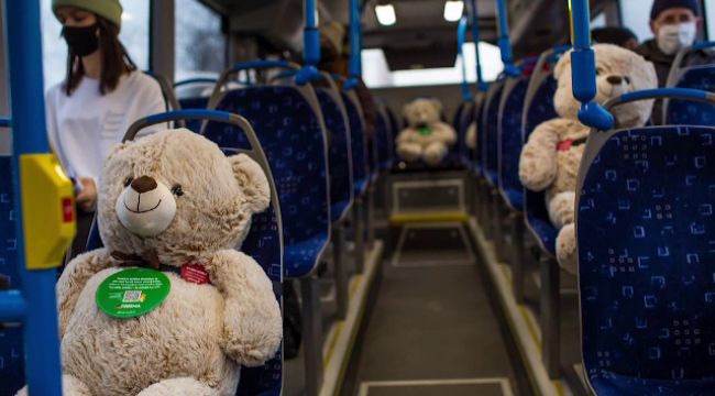 Orasul care a introdus ursi uriasi de plus in transportul public. Care este motivul Orasul care a introdus ursi uriasi de plus in transportul public. Care este motivul