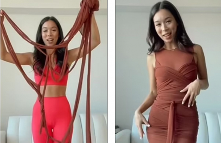 A comandat o rochie si a primit niste fasii de material transparent. Cum arata, de fapt, tinuta - VIDEO A comandat o rochie si a primit niste fasii de material transparent. Cum arata, de fapt, tinuta - VIDEO