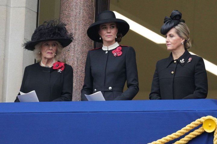 Kate Middleton a fost figura centrala la Ziua Comemorarii, ceremonie de la care regina a lipsit pentru prima data in ultimii 22 de ani Kate Middleton a fost figura centrala la Ziua Comemorarii, ceremonie de la care regina a lipsit pentru prima data in ultimii 22 de ani