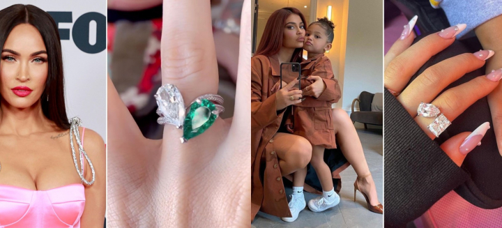 Bijuteriile unei femei sunt intreaga ei biografie! Vezi cele mai spectaculoase inele de logodna cu un numar impunator de carate ale lui Kylie Jenner, Ariana Grande, Megan Fox si alte celebritati - FOTO Bijuteriile unei femei sunt intreaga ei biografie! Vezi cele mai spectaculoase inele de logodna cu un numar impunator de carate ale lui Kylie Jenner, Ariana Grande, Megan Fox si alte celebritati - FOTO