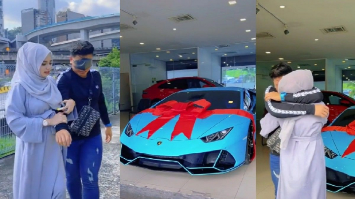 O graviduta si-a rasplatit sotul cu un Lamborghini pentru ca este grijuliu cu ea pe perioada sarcinii - FOTO
