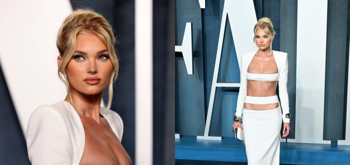 Elsa Hosk, perfecta din toate unghiurile. Blonda si-a aratat corpul armonios, intr-o rochie decupata, la petrecerea de dupa gala Oscar
