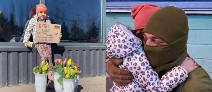 Gest impresionant! O fetita de doar 7 ani vinde flori ca sa ajute armata - FOTO Gest impresionant! O fetita de doar 7 ani vinde flori ca sa ajute armata - FOTO