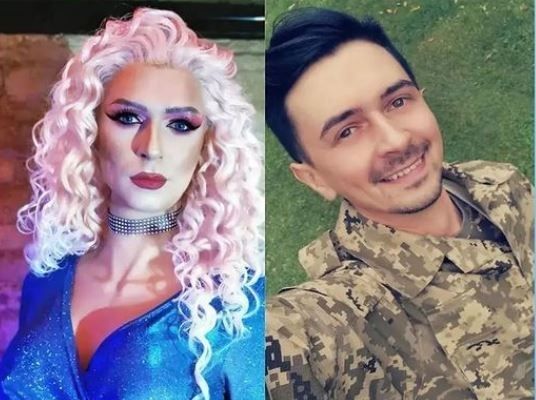 Un artist drag queen a renuntat la machiaj si tocuri si s-a alaturat armatei din Ucraina: "Impreuna spre victorie!"