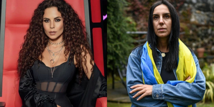 „Impreuna vom castiga”! Nastya Kamenskih s-a intalnit cu Jamala la un concert de caritate din Spania. Cele doua artiste s-au fotografiat tinand in maini steagul Ucrainei - FOTO