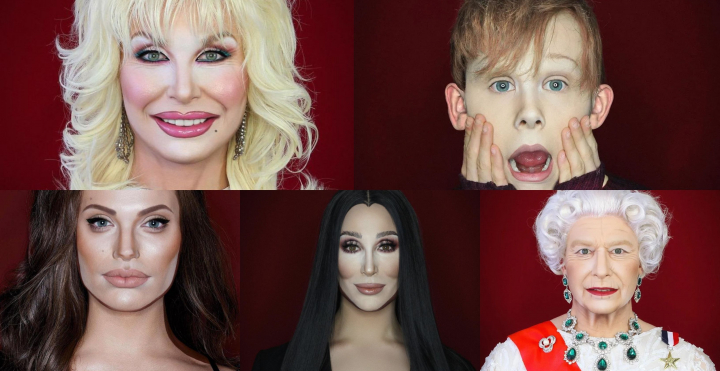 Era machiajului e aici! Fa cunostinta cu tanarul care se poate transforma in orice celebritate cu ajutorul vopselelor, fadurilor si a talentului incredibil - FOTO Era machiajului e aici! Fa cunostinta cu tanarul care se poate transforma in orice celebritate cu ajutorul vopselelor, fadurilor si a talentului incredibil - FOTO