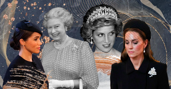 Istoria bijuteriilor pe care Meghan Markle si Kate Middleton le-au purtat la ceremonia de ramas bun cu Regina Elisabeta a II-a - FOTO