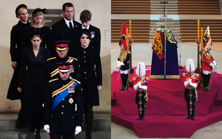 Nepotii Reginei Elisabeta a II-a, la priveghiul bunicii lor - FOTO/VIDEO Nepotii Reginei Elisabeta a II-a, la priveghiul bunicii lor - FOTO/VIDEO