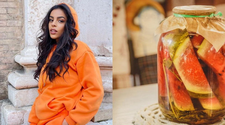 O bloggerita populara din Italia a incercat cateva gustari fabricate in Moldova. Vezi ce reactie a avut aceasta cand a mancat pepene verde conservat - VIDEO