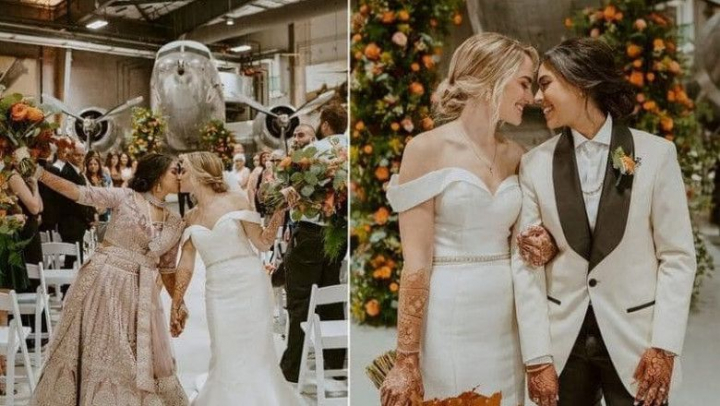 Nunta virala pe TikTok: doua stewardese s-au casatorit intr-un hangar plin cu avioane
Nunta virala pe TikTok: doua stewardese s-au casatorit intr-un hangar plin cu avioane