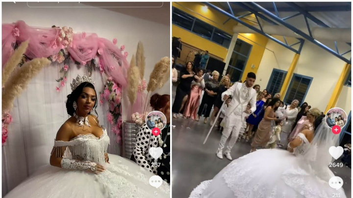 Toata lumea se intreaba cum a reusit mireasa sa iasa pe usa. “Rochia miresei e mai mare decat camera mea” Toata lumea se intreaba cum a reusit mireasa sa iasa pe usa. “Rochia miresei e mai mare decat camera mea”