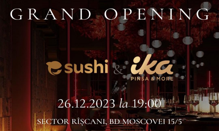 Energie debordanta la deschiderea celui mai mare restaurant Esushi din capitala. Katalina Rusu: „Este un restaurant grandios, este mare, o combinatie interesanta” - VIDEO