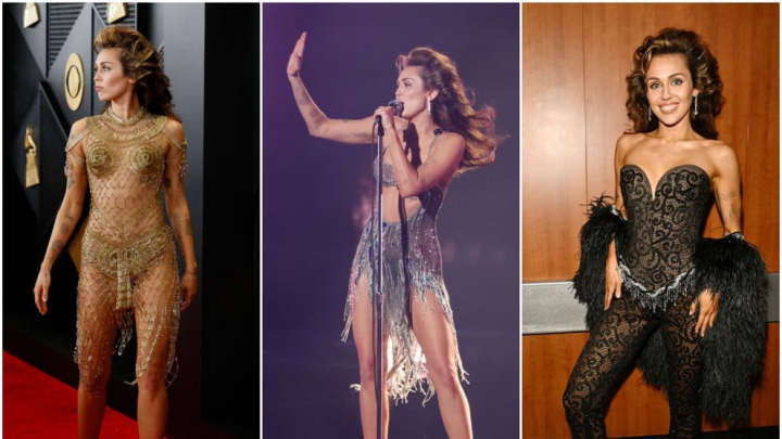 Miley Cyrus, in cea mai spectaculoasa forma la Premiile Grammy: a uimit cu look-ul ei rebel in 5 tinute diferite
Miley Cyrus, in cea mai spectaculoasa forma la Premiile Grammy: a uimit cu look-ul ei rebel in 5 tinute diferite