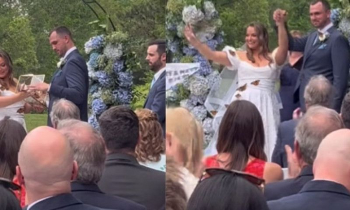 Motivul pentru care o mireasă a eliberat fluturi la nuntă. Imaginile emoționante sunt virale: „Parcă ar fi îmbrățișat-o!” - FOTO/VIDEO Motivul pentru care o mireasă a eliberat fluturi la nuntă. Imaginile emoționante sunt virale: „Parcă ar fi îmbrățișat-o!” - FOTO/VIDEO