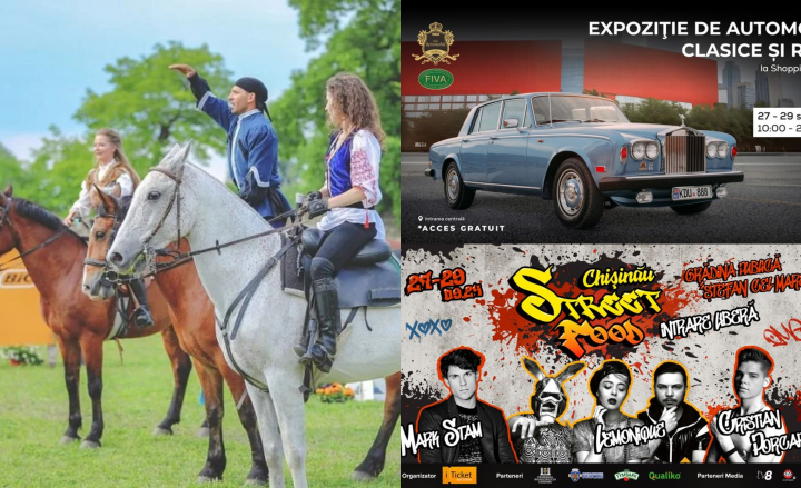 „Cursa Internațională la Acrobații pe Cal”, „Street Food Chișinău 2024” sau „Expoziție de automobile clasice și retro”! Iată unde poți merge să te distrezi în weekend - FOTO
„Cursa Internațională la Acrobații pe Cal”, „Street Food Chișinău 2024” sau „Expoziție de automobile clasice și retro”! Iată unde poți merge să te distrezi în weekend - FOTO