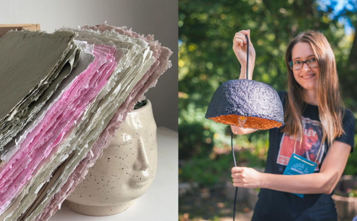 Tehnica manuală de creare a hârtiei! Natalia Loșmanschi explică cum are loc procesul de prelucrare a materiei prime - VIDEO