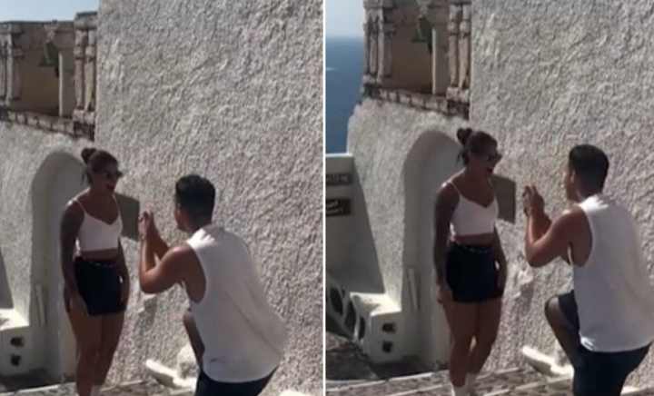 Comedie pură! Ce a pățit acest bărbat când s-a așezat în genunchi pentru a-și cere iubita în căsătorie: „Nu ne-a venit să credem” - FOTO/VIDEO Comedie pură! Ce a pățit acest bărbat când s-a așezat în genunchi pentru a-și cere iubita în căsătorie: „Nu ne-a venit să credem” - FOTO/VIDEO