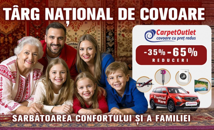 TÂRG NAȚIONAL DE COVOARE – Sărbătoarea Confortului și a Familiei
TÂRG NAȚIONAL DE COVOARE – Sărbătoarea Confortului și a Familiei