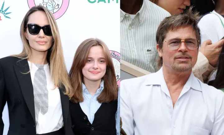 Angelina Jolie, Brad Pitt și fiica lor Vivienne Angelina Jolie, Brad Pitt și fiica lor Vivienne