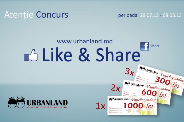 UrbanLand vine cu o oferta super tare! Da "like & share" si castiga certificate valorice 