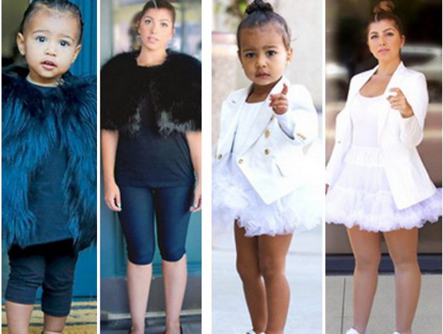 Experiment inedit! O femeie s-a imbracat, timp de o saptamana, ca fiica lui Kim Kardashian - FOTO Experiment inedit! O femeie s-a imbracat, timp de o saptamana, ca fiica lui Kim Kardashian - FOTO