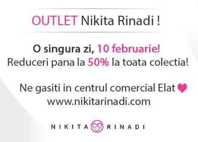 Tinutele Nikita Rinadi, la preturi reduse cu pana la 50%! Pe 10 februarie, profita de oferta unica Tinutele Nikita Rinadi, la preturi reduse cu pana la 50%! Pe 10 februarie, profita de oferta unica