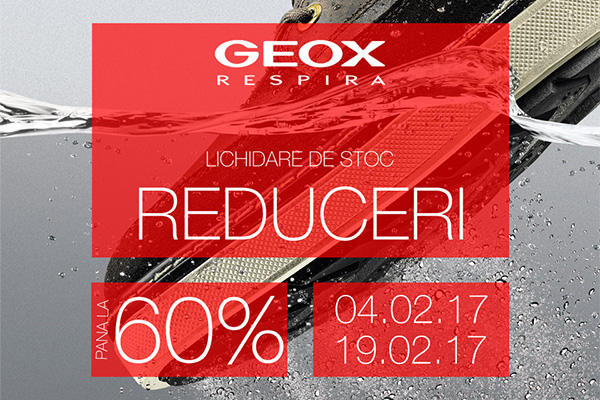 Reduceri de pana la 60% la Geox! Profita acum de oferta Reduceri de pana la 60% la Geox! Profita acum de oferta