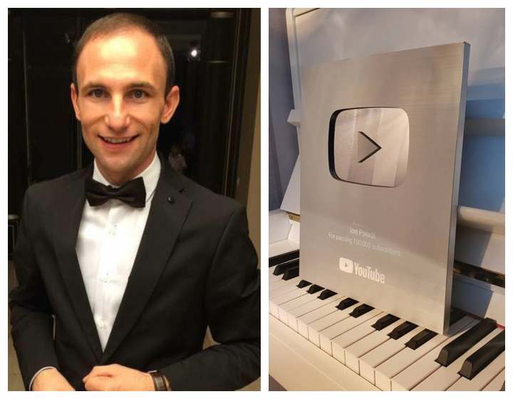 Ion Paladi a primit "Butonul de argint" de la YouTube. "Visul meu este sa ajungem la un milion de abonati." - VIDEO