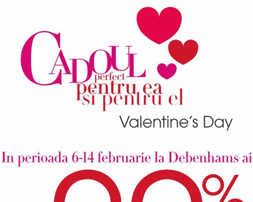 Reduceri intime la Debenhams! Uimeste-ti iubitul de Valentine's Day Reduceri intime la Debenhams! Uimeste-ti iubitul de Valentine's Day