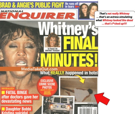 Coperta cu Whitney Houston moarta a starnit revolta familiei