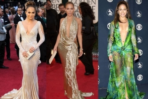 De la Oscar 2012 inapoi la Grammy 2001 - Jennifer Lopez nu mai renunta la decolteul adanc? De la Oscar 2012 inapoi la Grammy 2001 - Jennifer Lopez nu mai renunta la decolteul adanc?
