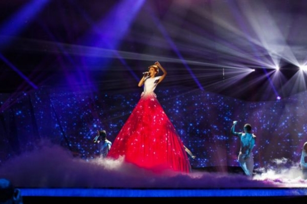 S-a clasat pe locul 11! Uite cum a cantat Aliona Moon in finala Eurovision - VIDEO