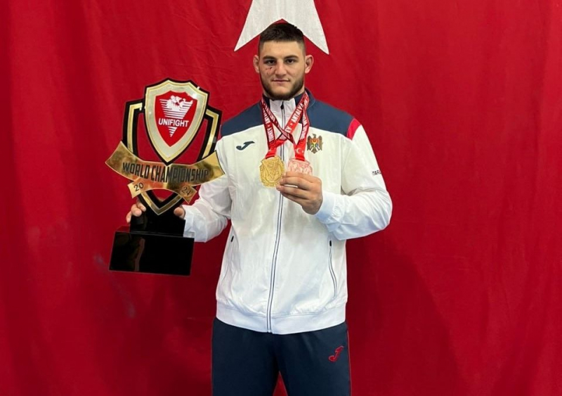 O nouă victorie pentru Republica Moldova! Polițistul Daniel Gorea a obținut aurul la Campionatul Mondial „Unifight” - FOTO