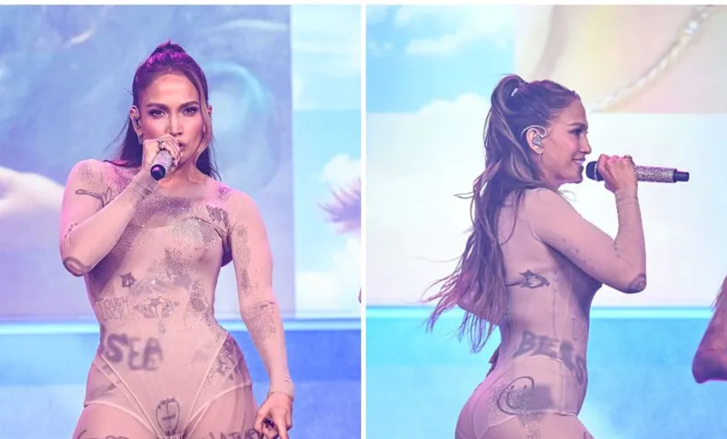 Jennifer Lopez a lăsat publicul mască. Diva latino a urcat pe scenă într-un costum „invizibil”, care a creat o iluzie optică totală - VIDEO