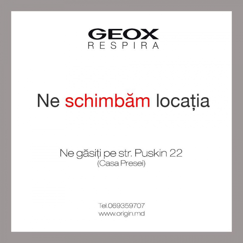 Surpriza neasteptata pentru clientii GEOX Moldova! Acum, articolele preferate sunt mai aproape de tine - FOTO