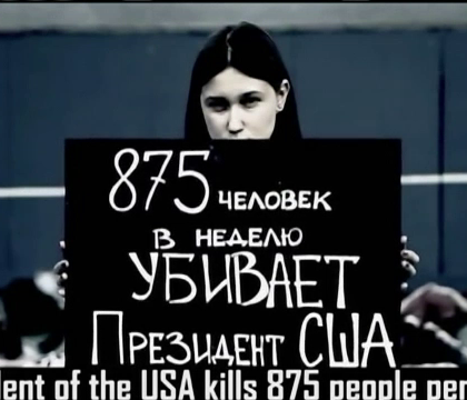 "Obama omoara 875 de oameni in fiecare zi." Presedintele SUA, tinta unei campanii agresive de discreditare in Rusia