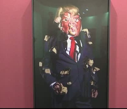 Donald Trump, sursa de inspiratie pentru un artist britanic. Cum apare acesta intr-o galerie de arta din Hong Kong