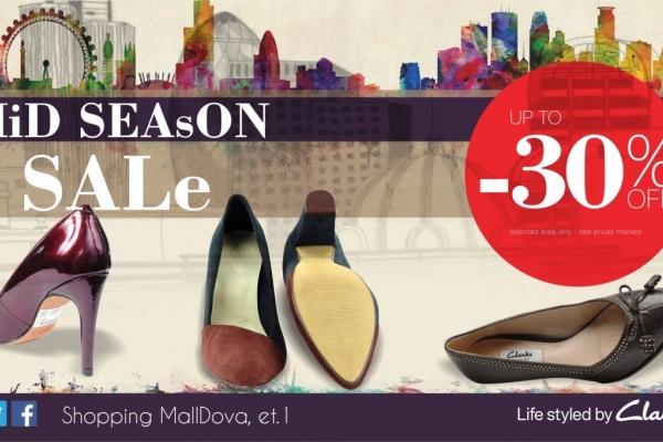 Renumitul brand britanic, Clarks, anunta lansarea MID SEASON 2014 cu reduceri de pana la 30%