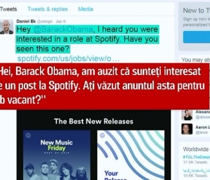 Dupa ce va parasi Casa Alba, Barack Obama are un job garantat la Spotify. Oferta primita de presedinte