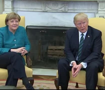 Cum a incercat Trump sa fie prietenos cu Merkel: "Amandoi am avut convorbirile interceptate pe vremea presedintelui Obama"