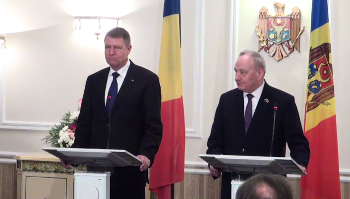 Iohannis si Timofti sustin o conferinta de presa comuna. Iohannis: "Romania va sprijini RM pe parcursul sau european " - VIDEO