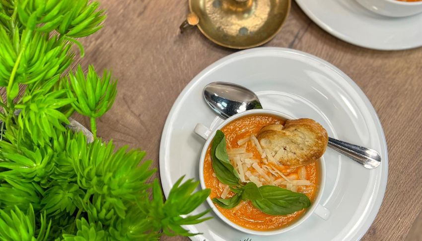 Supa-crema de rosii, o optiune excelenta ca sa gatesti ceva sanatos! Sabina Rusnac, food bloggerita: „Ce imi place mie la supele crema ca nu conteaza cum tai legumele, fiindca oricum la final o sa le mixam in blender” - VIDEO 