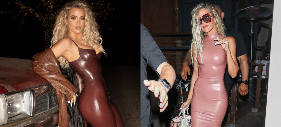 Rochia pentru care ai nevoie de un corp perfect! Khloe Kardashian, aparitie surprinzatoare intr-o rochie din latex - FOTO
