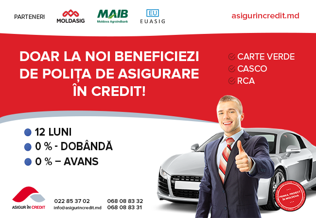 (P) Acum este posibil sa obtii orice polita de asigurare in credit cu dobanda de 0 %