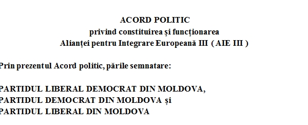 EXCLUSIV! Vezi continutul Acordului politic AIE3: Una dintre prioritatile majore, elucidarea cazului BEM - FOTO. TEXT