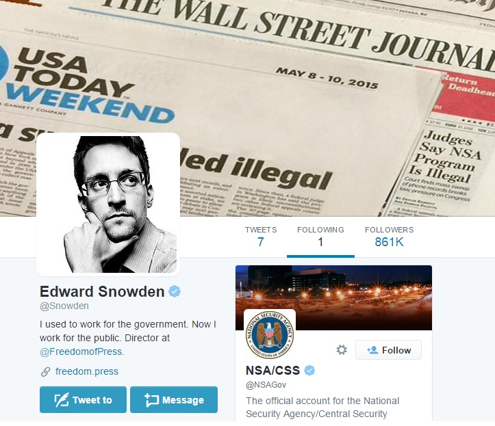 Snowden apare pe Twitter: cum reuseste sa provoace Agentia americana de Securitate din start