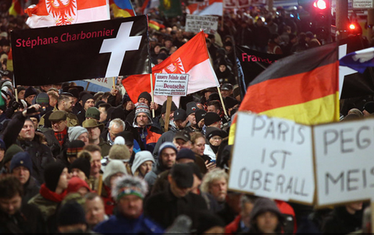 Mii de persoane au protestat in Germania fata de venirea imigrantilor extracomunitari
