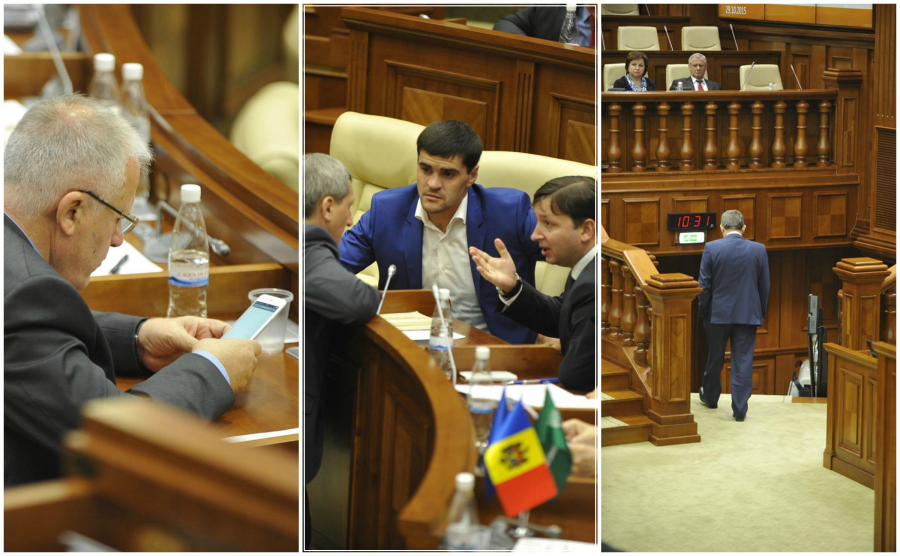 FOTO: Cu ce se ocupa deputatii in TIMP ce Strelet isi prezinta raportul in plenul Parlamentului, la dezbaterea motiunii de DEMITERE