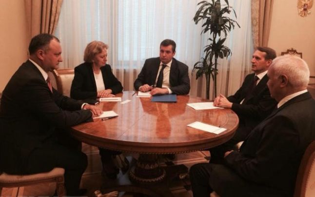 Dodon si Greceanii s-au intalnit la Moscova cu Nariskin, spicherul Dumei de Stat