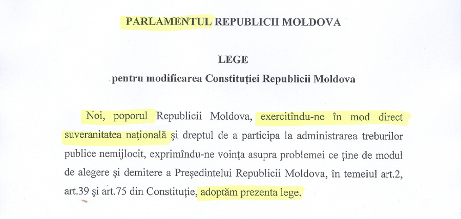 Curtea Constitutionala a restituit fara examinare initiativa comuna a PLDM si PSRM de revizuire a Constitutiei. GRESELI  in text